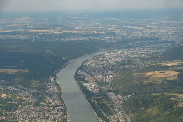 Koblenz Rhineland Palatinate Germany July 2022 Flight Rhine River Small — Stock Photo, Image