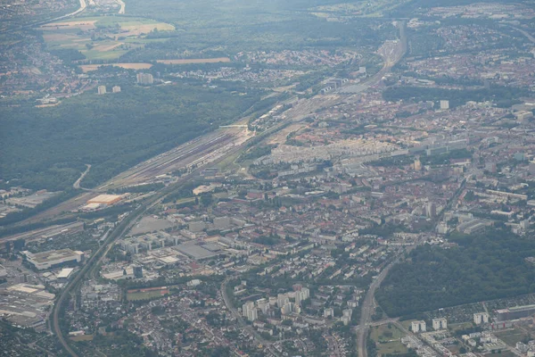 Karlsruhe Germany July 2022 Flight Abeam City Center Small Plane — Stockfoto