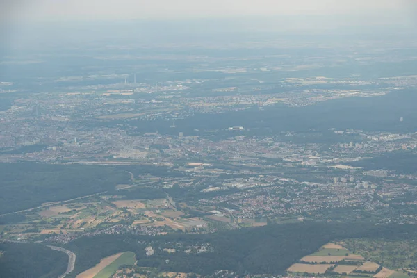 Карлсруэ Германия Июля 2022 Полет Маленьком Самолете Центру Города — стоковое фото