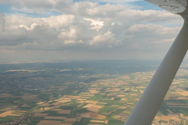 Bavaria Germany July 2022 Rural Scenery Flight Small Plane — Stok fotoğraf