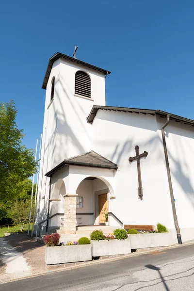 Nendeln Liechtenstein April 2022 Pretty Little Church Sunny Day Spring — Stockfoto