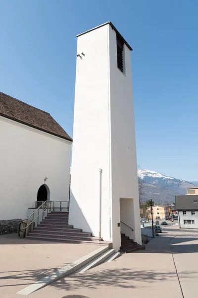 Schaan Liechtenstein March 2022 Little Saint Peter Chapel Sunny Day — Stockfoto