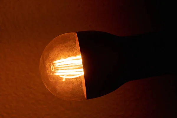 Vaduz Liechtenstein September 2022 Light Bulb Illuminating Room Darkness —  Fotos de Stock