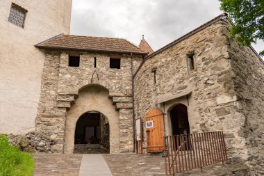 Balzers, Liechtenstein, June 5, 2022 Historic old Gutenberg castle on a cloudy day