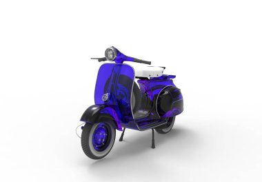 Vintage Scooter Motorcycle 3D rendering