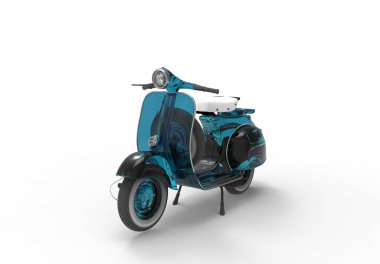 Vintage Scooter Motorcycle 3D rendering