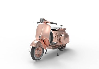 Vintage Scooter Motorcycle 3D rendering