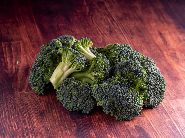 Close Broccoli Gray Background — Stock Photo, Image