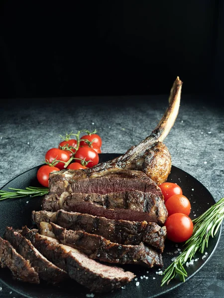Tomahawk steak from the Ribeye, Irish beef, grilled