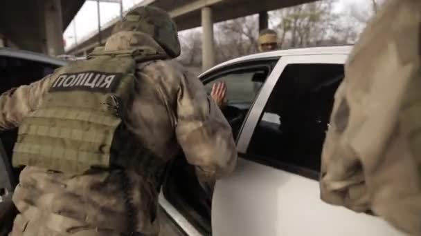 Special Forces Soldiers Arrest Operation — Stockvideo