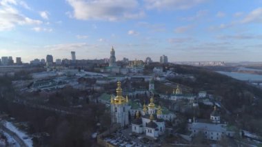 Kiev, Ukrayna hava şehri manzarası, şehir konsepti 