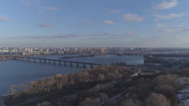 Kiev, Ukrayna hava şehri manzarası, şehir konsepti 