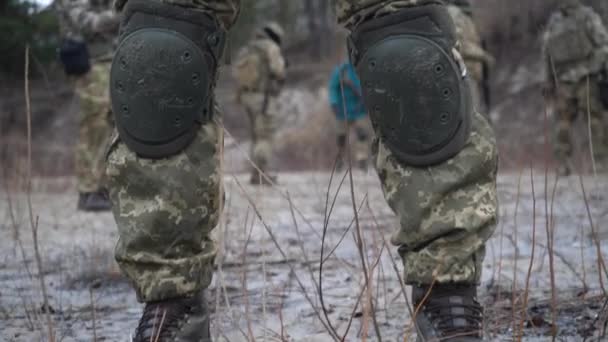 Ucrânia Campo Reservistas Ucranianos Treinamento Caso Invasão Russa Kiev Ucrânia — Vídeo de Stock