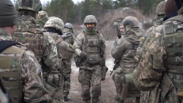 Voluntários Defesa Territorial Ucraniana Treinam Para Resistir Tropas Russas Kiev — Vídeo de Stock