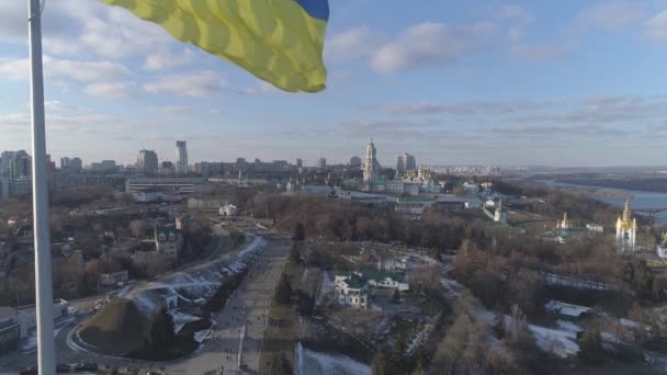 Kiev Ucrânia Visão Aérea Cidade Conceito Urbano — Vídeo de Stock
