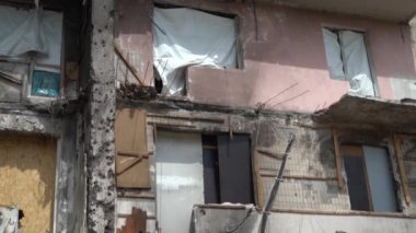 Destruction after the rocket attacks on Kyiv by the Russian army