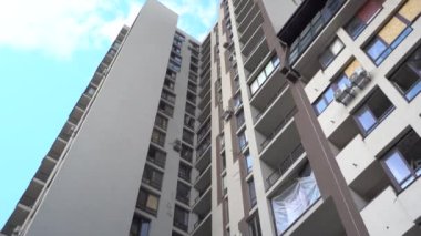 Destruction after the rocket attacks on Kyiv by the Russian army