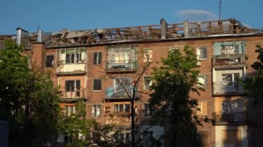 Destruction after the rocket attacks on Kyiv by the Russian army