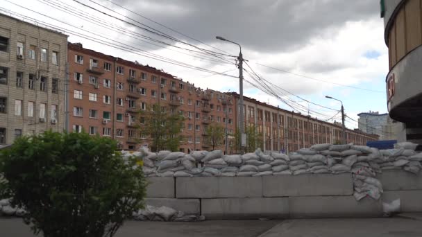 Kiew Ukraine Mai 2022 Ein Wohnhaus Kiew Das Nach Dem — Stockvideo