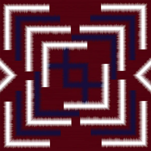 Geometrische Ethnische Orientalische Ikat Nahtlose Muster Traditionelles Design Für Hintergrund — Stockvektor