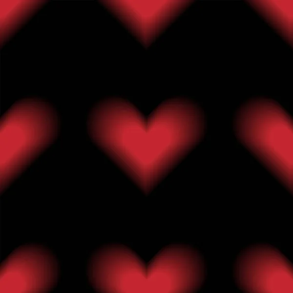 Siyah arka planda kırmızı kalpler, kusursuz, Sevgililer Günü. Vektör illüstrasyonu, Sevgililer Günü siyah arka planda kırmızı kalplerle kusursuz desen.,