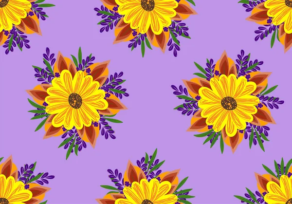 22092402 Çiçekli karalama motifli kusursuz desen. El karalama dokuları ve çiçek elementleriyle çizilmiş. Moda baskısı, ambalajı, arka planı ve el sanatları için çiçek karalama vektör tasarımı..