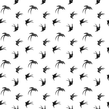 Siyah kuşlarda kusursuz desen. Swift 'ler. Geçmişi yok. Örnekleme dahil. 