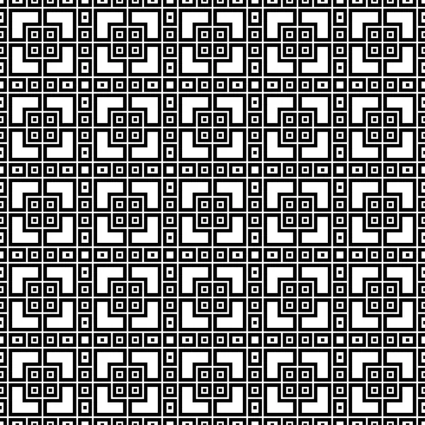 Patrón Geométrico Negro Sin Costura Cuadros Decorativos Swatch Está Incluido — Archivo Imágenes Vectoriales