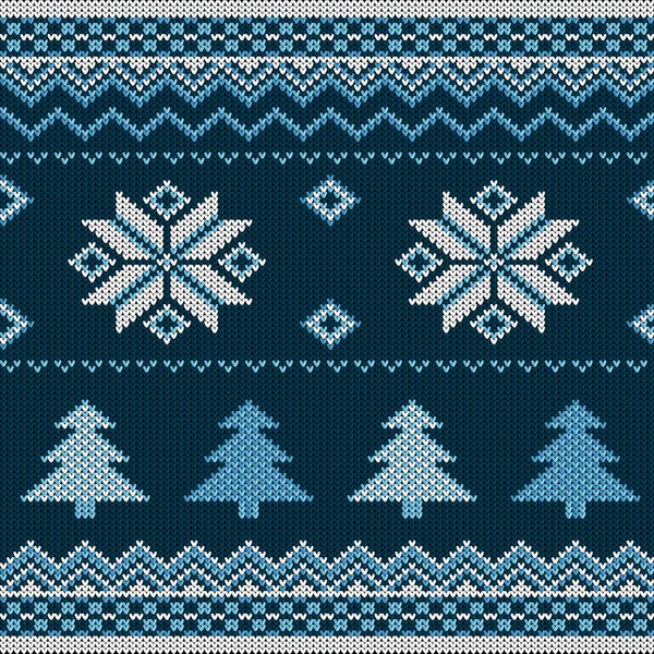 Seamless Winter Pattern Scandinavian Knitted Style Christmas Party Ugly Sweater —  Vetores de Stock