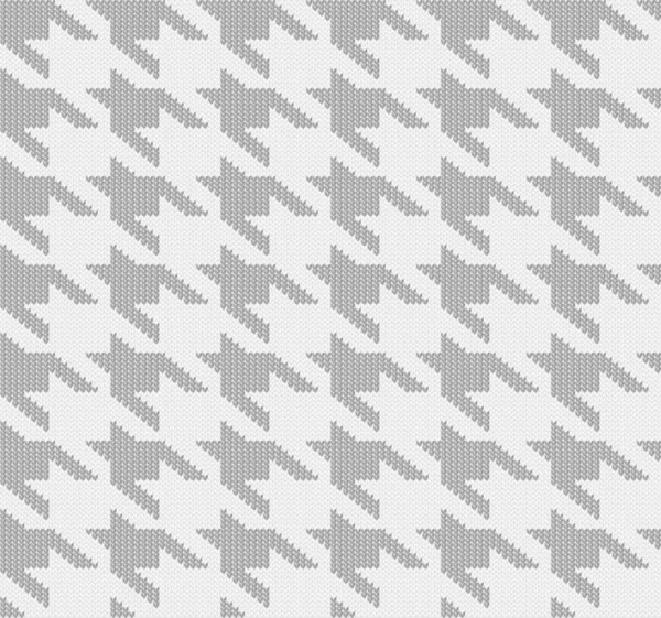 Chiens Dent Jacquard Motif Tricoté Imitation Horizontale Sans Couture Eléments — Image vectorielle