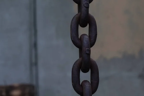 Metal Chain Chain Link Large Metal Chain Lifting Loads — Stock Photo, Image