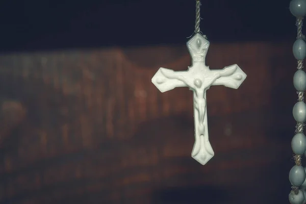 Symbol of religion. Christian faith in God. The cross hangs