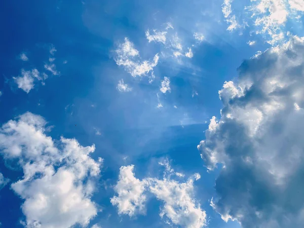 Céu Ensolarado Céu Azul Para Design Símbolo Liberdade Liberdade Voo — Fotografia de Stock