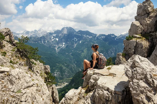 Wandern Unglaublichen Und Extremen Albanischen Alpen — Stockfoto