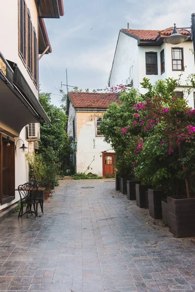 Casas Otomanas Calle Peatonal Principal Casco Antiguo Antalya Kaleici Distrito — Foto de Stock