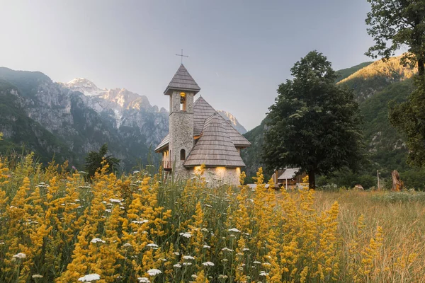 Katholieke Kerk Thethi Dorp Thethi Vallei Albanië — Stockfoto