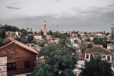 Eski Antalya Kaleici Türkiye 'nin panoramik manzarası