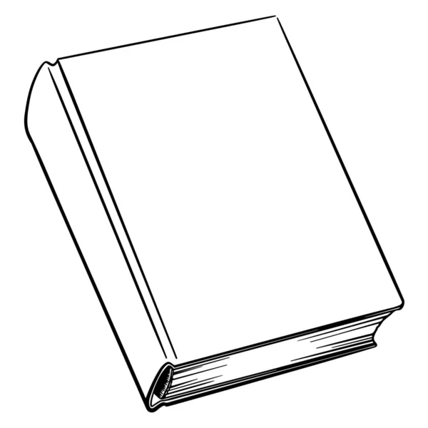 Vector handgetekend boek in doodle stijl. gesloten boeken geïsoleerd op wit — Stockvector