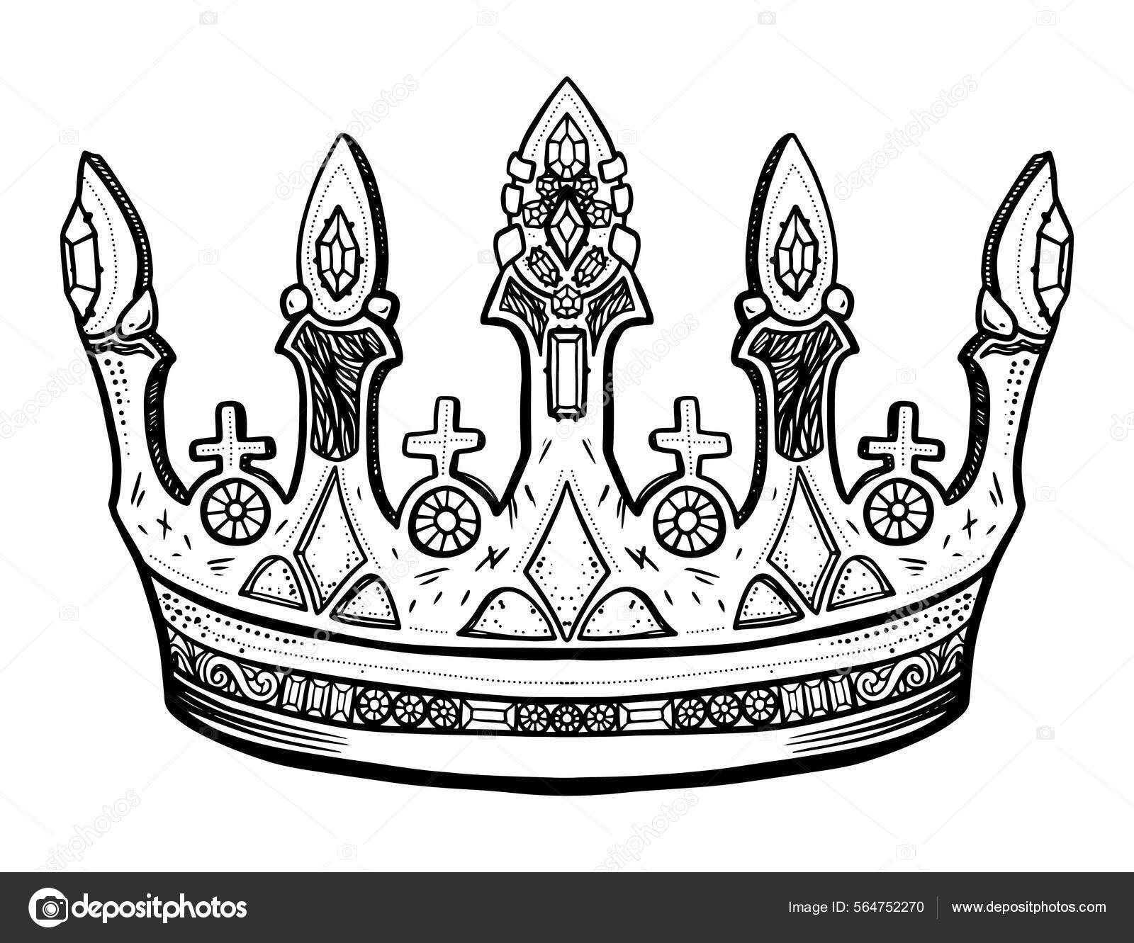 Doodle ícones de peças de xadrez, ícone de rainha e rei desenhados