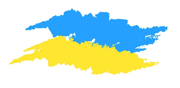 Ukraine flag state symbol isolated on background national banner. Greeting card National Independence Day of the republic of Ukraine. Illustration banner with brush stroke state flag — стоковый вектор