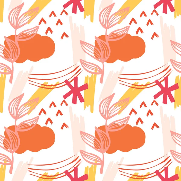 vector teenage seamless pattern naive simple style for textile design