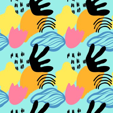 vektörsüz neon deseni. Tekstil tasarımı için saf, basit bir tarz.