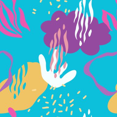 vektörsüz neon deseni. Tekstil tasarımı için saf, basit bir tarz.