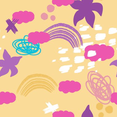 vektörsüz neon deseni. Tekstil tasarımı için saf, basit bir tarz.