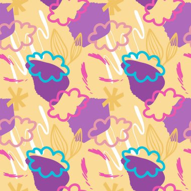 vektörsüz neon deseni. Tekstil tasarımı için saf, basit bir tarz.