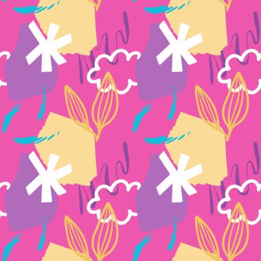 vektörsüz neon deseni. Tekstil tasarımı için saf, basit bir tarz.