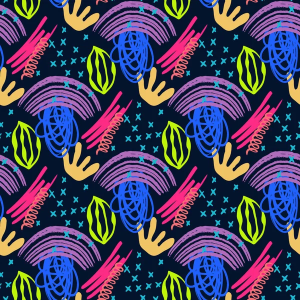 vector teenage seamless pattern naive simple style for textile design