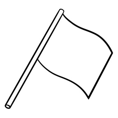 el çizimi karikatür biçimi vektörlü bayrak simgesi