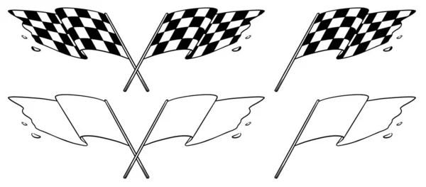Race Flaggan Symbol Ikonen Vektor Illustration Kontrollerad Flagga Ikon — Stock vektor