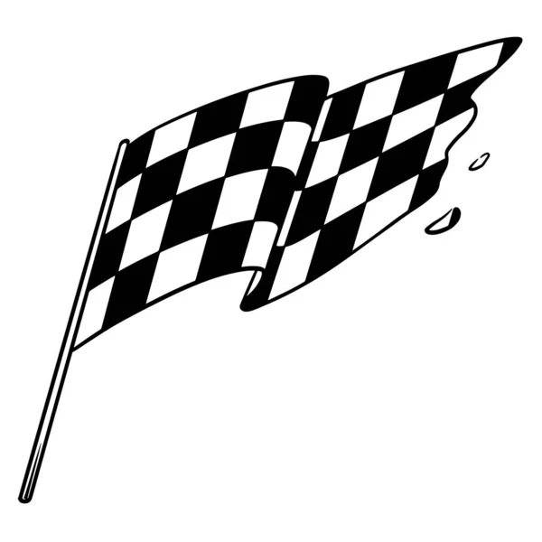 Race Flag Symbol Icon Vector Illustration Checkered Flag Icon — Stock Vector